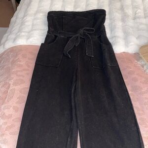 Cute grayish black strapless jumpsuit 🖤